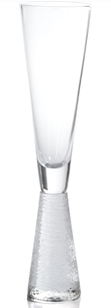 Livogno Champagne Flute on Hammered Stem