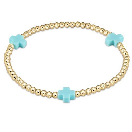 Signature Cross 3mm Gold Bracelet