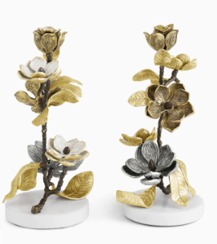 111252 Set Vintage Bloom Candleholders