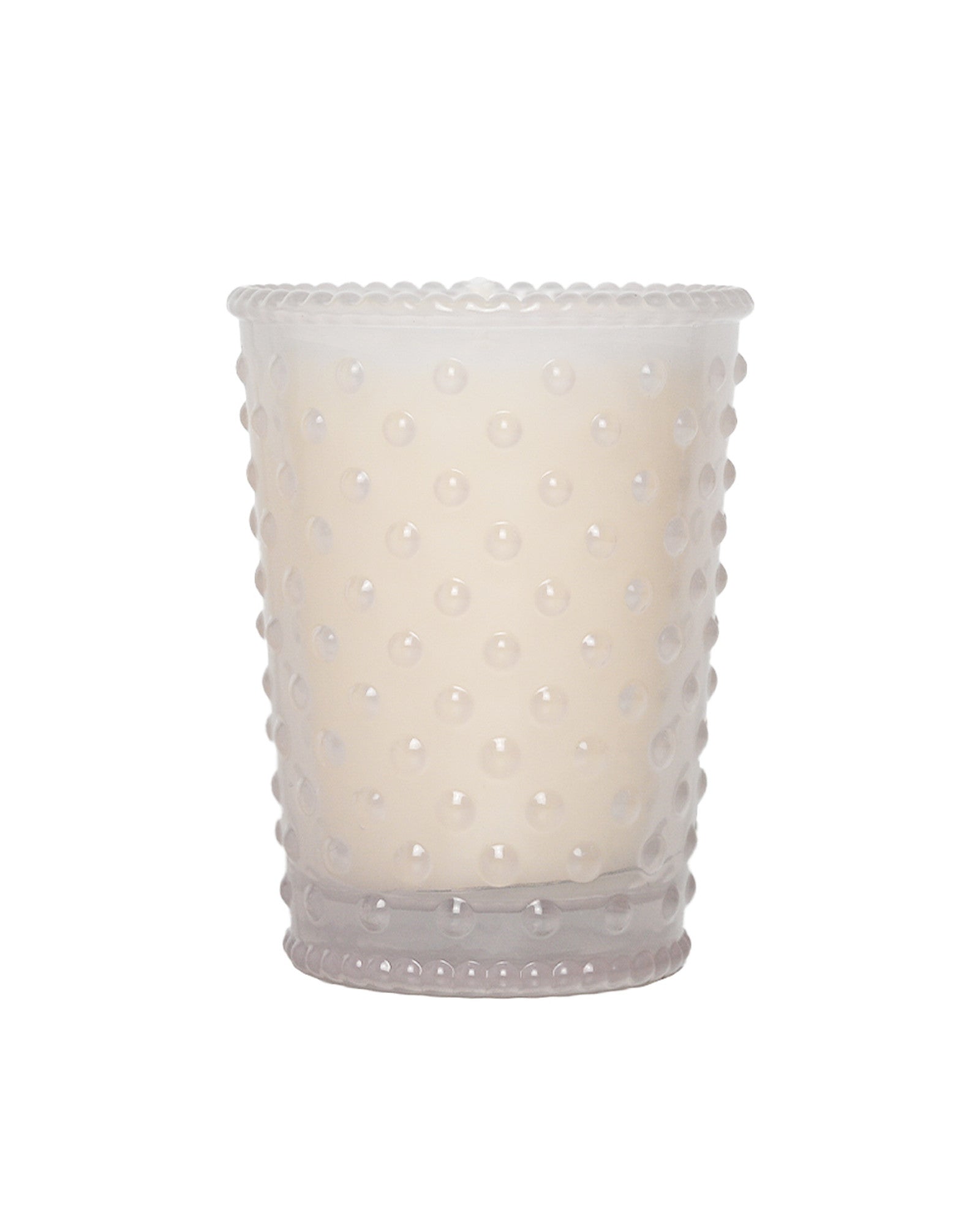 White Flower Votive Hobnail