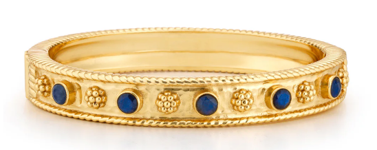 Berry Gem Classic Hinged Bangle Blue Labradorite
