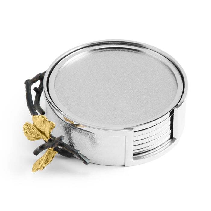 175744 Butterfly Ginkgo Coaster Set