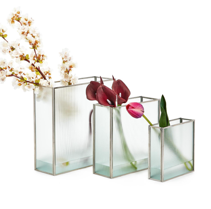 Frosted Square Vase