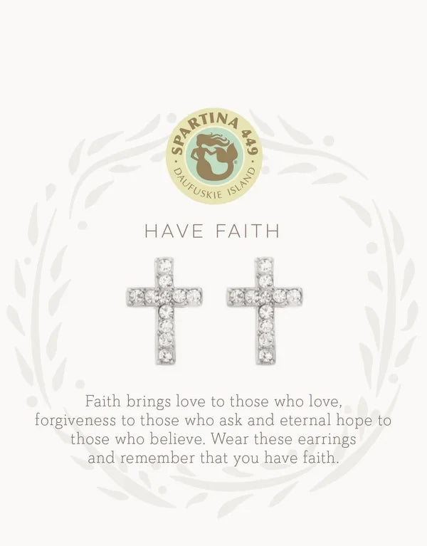 SLV Have Faith/Cross Stud Silver 512374