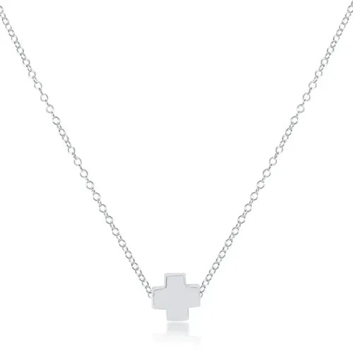 16in Necklace Sterling Signature Cross