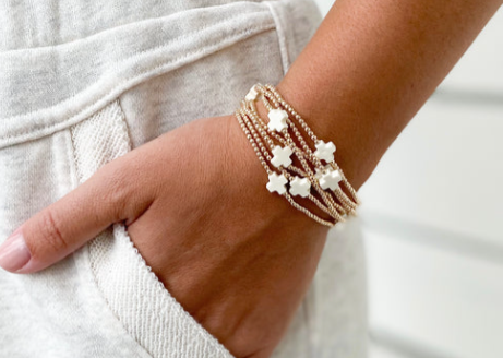 Signature Cross Gold 2mm Bracelet Colored