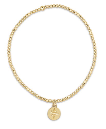 Classic Gold 2mm Direction Gold Disc Bracelet