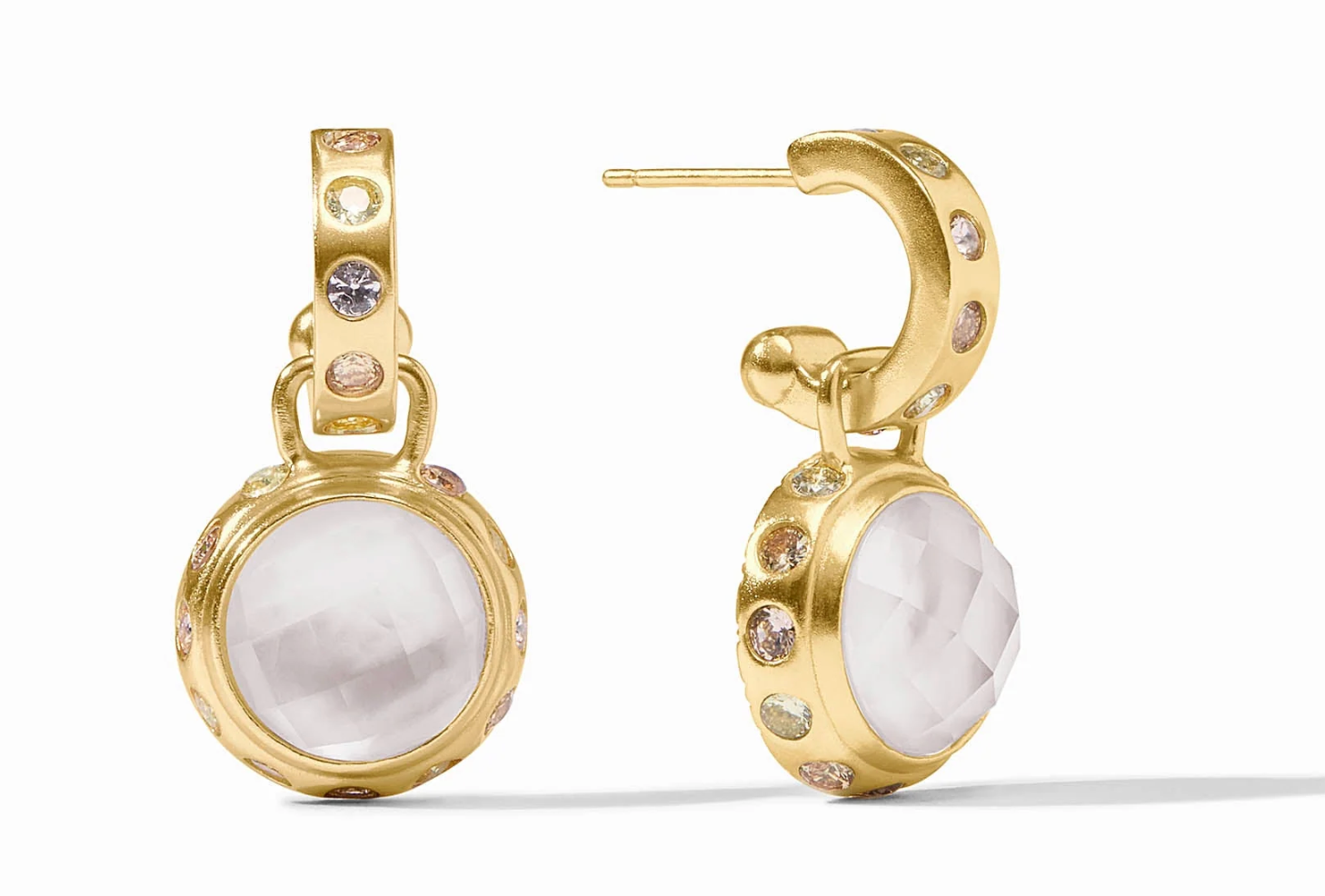 Rainbow Hoop & Charm Earring