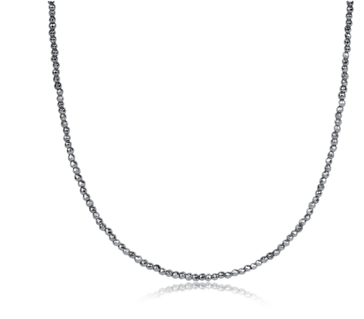 15in Choker Silver Hematite 2mm