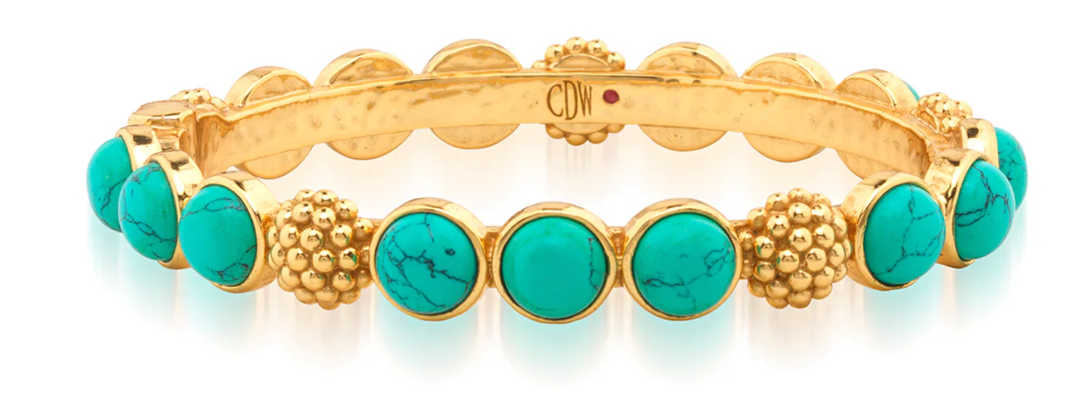Berry Gem Hinged Bangle Turquiose ZYB07-440