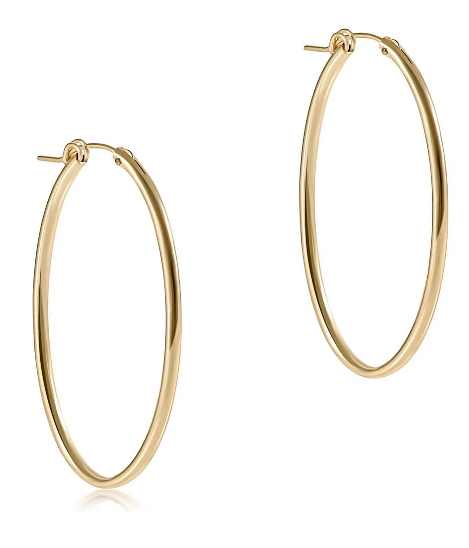 Oval Gold 2in Hoop Smooth