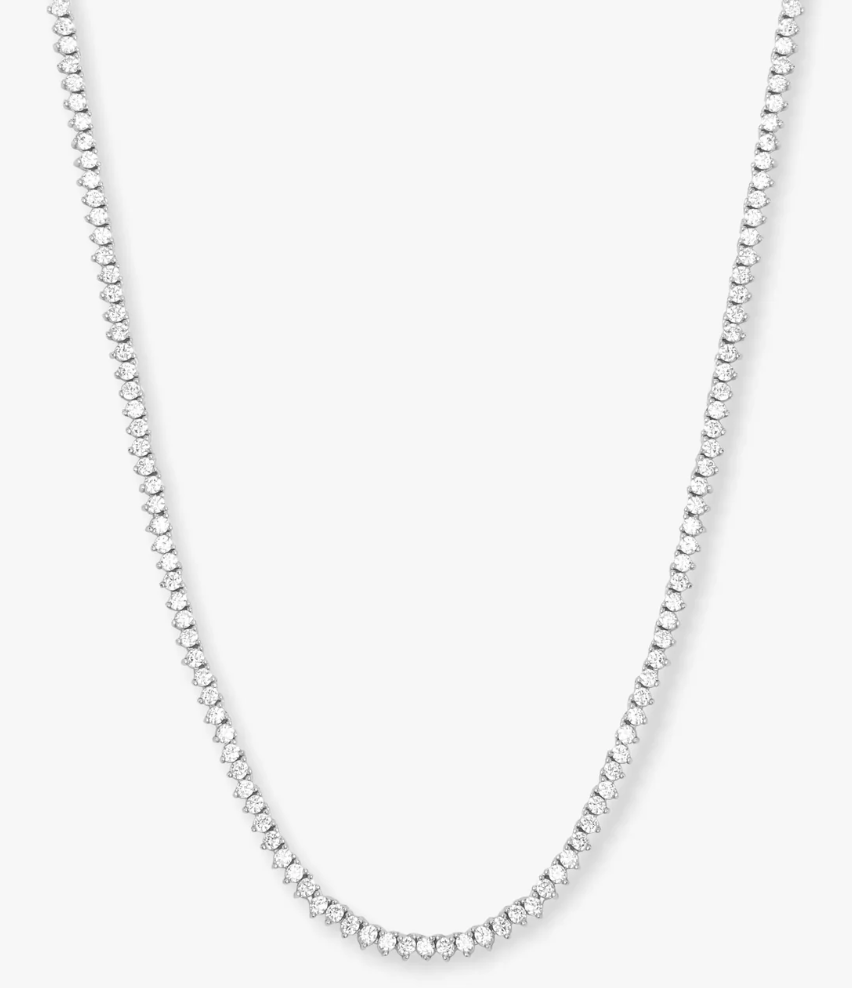 Not Your Basic Tennis Necklace 16in 3mm SIL N6065SWTCZ
